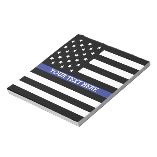 Thin Blue Line - American Flag Specialized Custom Notitieblok (Gedraaid)