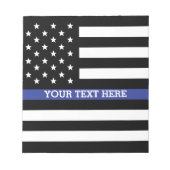 Thin Blue Line - American Flag Specialized Custom Notitieblok (Voorkant)