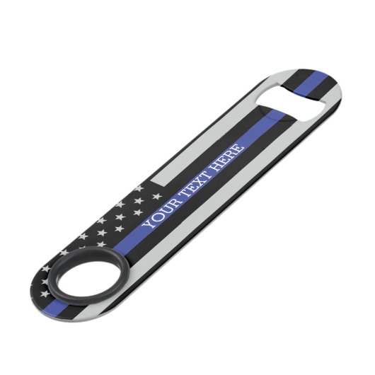 Thin Blue Line - American Flag Specialized Custom Speed Flessenopener (Voorkant Gekanteld)
