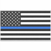 Thin Blue Line American Flag Sticker (Voorkant)