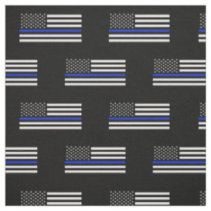 Thin Blue Line American Flag Stof