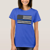 Thin Blue Line American Flag T-shirt (Voorkant)