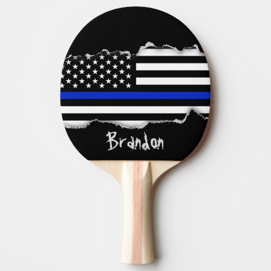 Thin Blue Line American Flag Tafeltennisbatje (Voorkant)