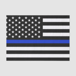 Thin Blue Line American Flag Tissuepapier