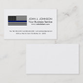 Thin Blue Line American Flag Visitekaartje (Voorkant / Achterkant)