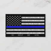 Thin Blue Line/American Flag Visitekaartje (Achterkant)