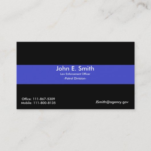 Thin Blue Line/American Flag Visitekaartje (Voorkant)