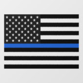 Thin Blue Line American Flag Window Cling Raamsticker (Vel)