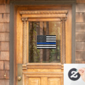 Thin Blue Line American Flag Window Cling Raamsticker (Huis Deur)