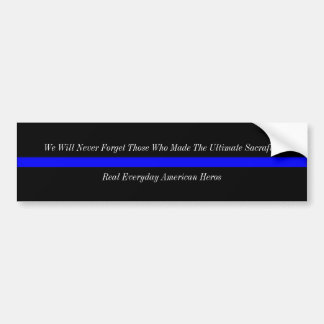 Thin Blue Line American Heros Bumpersticker