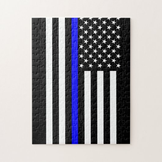 Thin Blue Line American Style Legpuzzel (Verticaal)