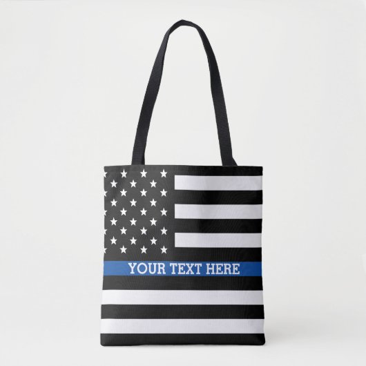 Thin Blue Line - Amerikaanse Canvas tas (Voorkant)