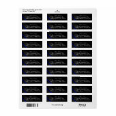 THIN BLUE LINE  Amerikaanse vlag Etiket (Full Sheet)