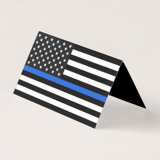 Thin Blue Line Amerikaanse vlag monument Kaart (Voorkant)
