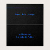 Thin Blue Line Amerikaanse vlag monument Kaart (Binnenkant ongevouwen)