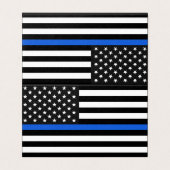 Thin Blue Line Amerikaanse vlag monument Kaart (Buitenkant ongevouwen)