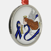 Thin Blue Line Angel Metalen Ornament (Rechts)
