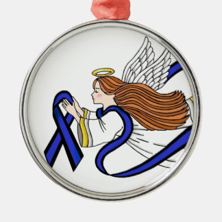 Thin Blue Line Angel Metalen Ornament