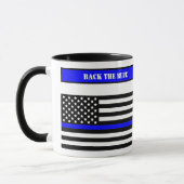 [Thin Blue Line] Back the Blue Law Enforcement SVG Mok (Links)