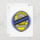 Thin Blue Line Badge Briefkaart (Voorkant / Achterkant)
