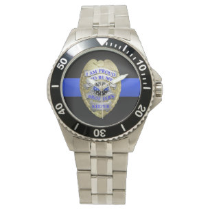 Thin Blue Line Badge Horloge