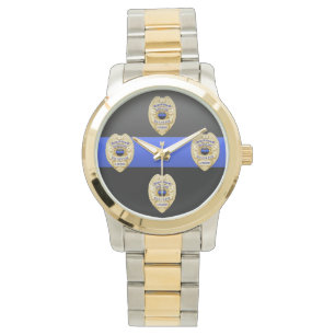 Thin Blue Line Badge Horloge
