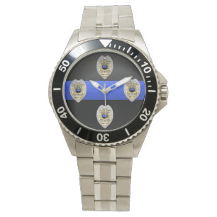 Thin Blue Line Badge Horloge