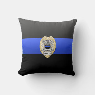 Thin Blue Line Badge Kussen