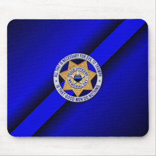 Thin Blue Line Badge Muismat