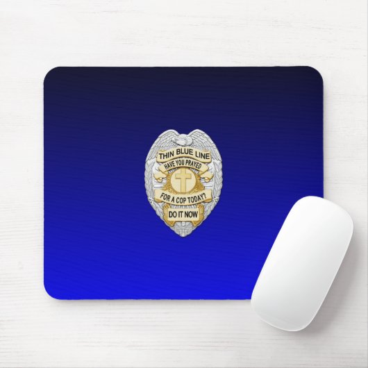 Thin Blue Line Badge Muismat (Met muis)