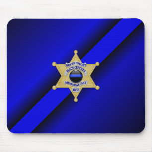 Thin Blue Line Badge Muismat