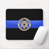 Thin Blue Line - Badge Muismat (Met muis)