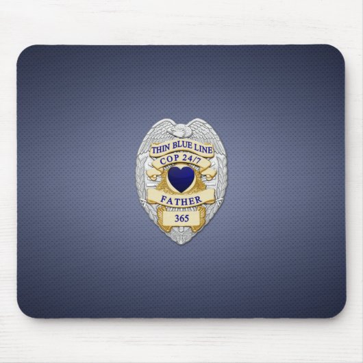 Thin Blue Line Badge Muismat (Voorkant)