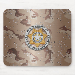 Thin Blue Line Badge Muismat