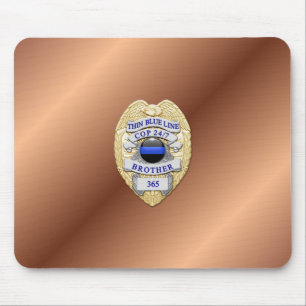 Thin Blue Line Badge Muismat