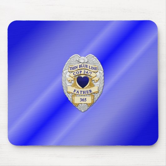 Thin Blue Line Badge Muismat (Voorkant)