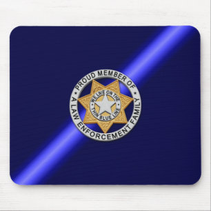 Thin Blue Line Badge Muismat