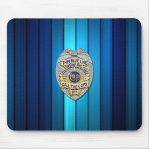 Thin Blue Line Badge Muismat