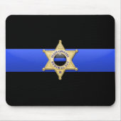 Thin Blue Line - Badge Muismat (Voorkant)