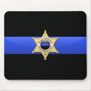 Thin Blue Line - Badge Muismat