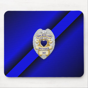 Thin Blue Line Badge Muismat