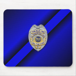 Thin Blue Line Badge Muismat