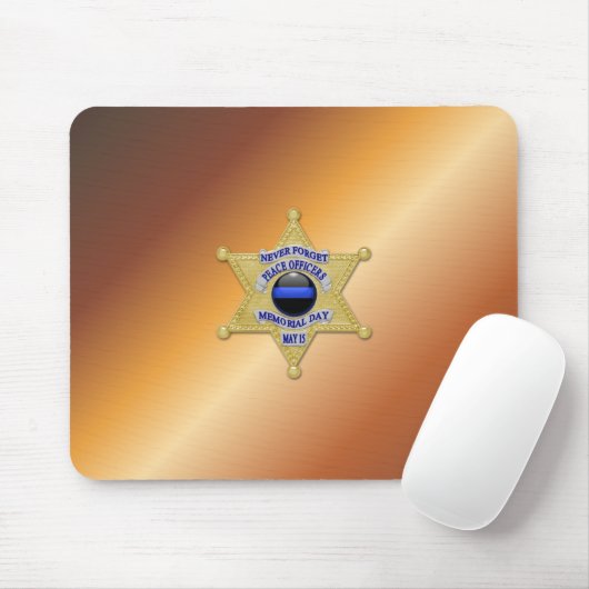 Thin Blue Line Badge Muismat (Met muis)