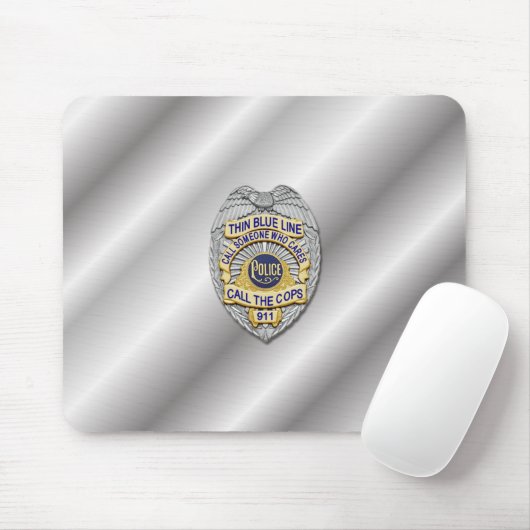 Thin Blue Line Badge Muismat (Met muis)