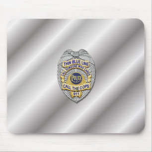 Thin Blue Line Badge Muismat