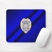 Thin Blue Line Badge Muismat (Met muis)