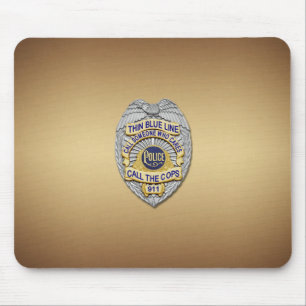 Thin Blue Line Badge Muismat
