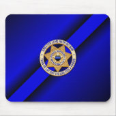 Thin Blue Line Badge Muismat (Voorkant)
