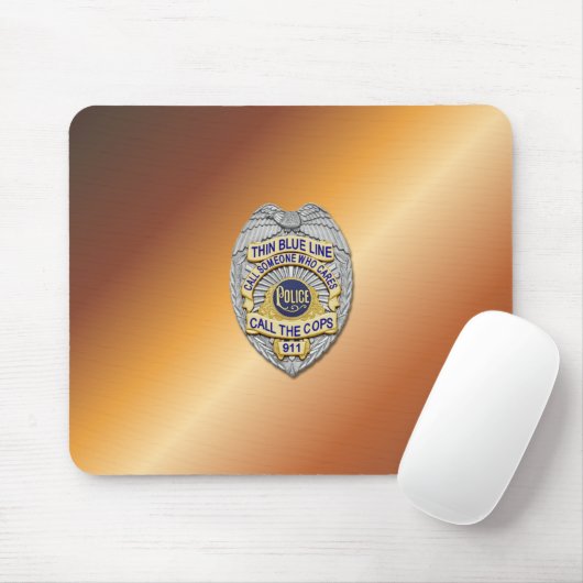 Thin Blue Line Badge Muismat (Met muis)