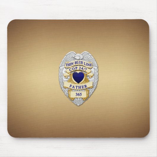 Thin Blue Line Badge Muismat (Voorkant)